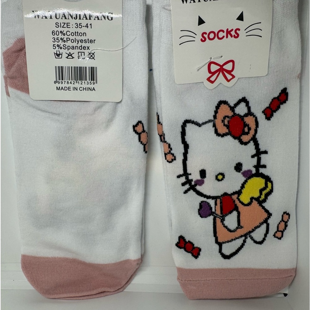 White Hello Kitty Socks - Picture 2 of 2